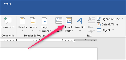 how to do quick parts in word for mac